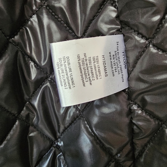 Maje black parka removable warm lining with the sherpa hood are removable sz 1 - Picture 13 of 13